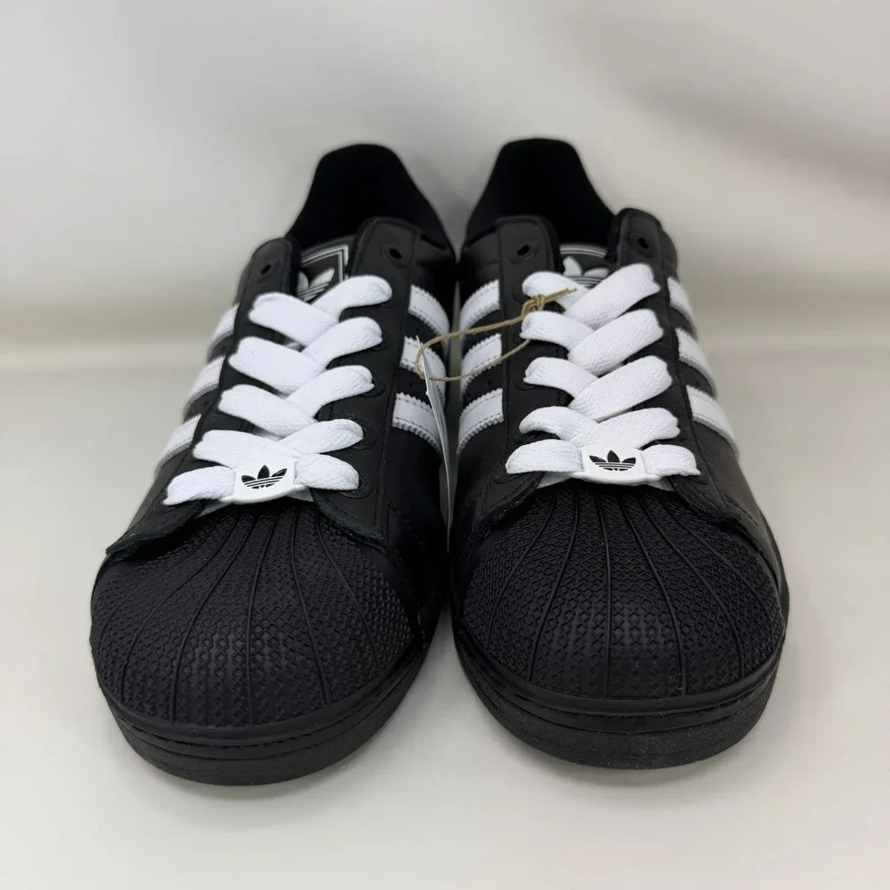 Adidas Originals Superstar 2 Shell Toe Shoes Black White Men’s Size 11.5 - Picture 3 of 8